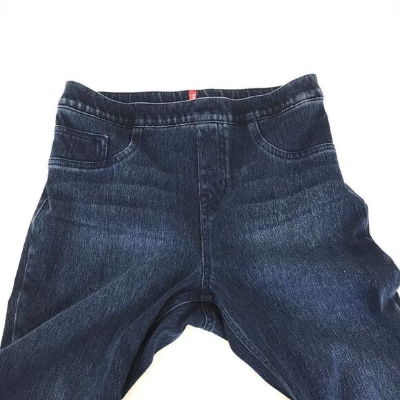 Spanx Jean-ish Ankle Leggings Women's Size Medium Dark Wash Stretch Pockets - Picture 4 of 14